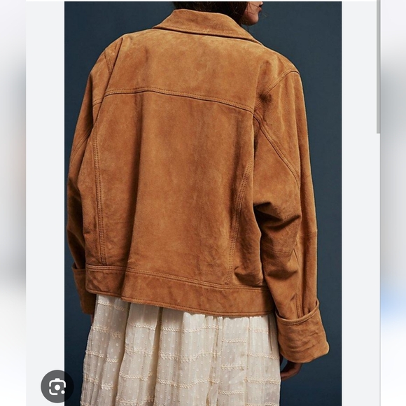 We The Free Suzy Suede Jacket, Camel, 100% leather suede, size XL, NWOT - Picture 3 of 10